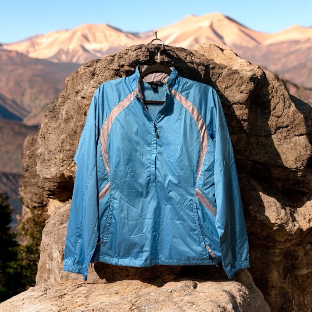 North End Sport Blue 1/2 Zip Windbreaker Jacket